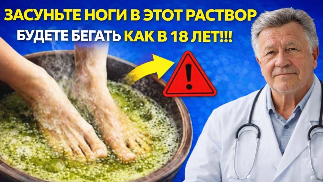 Просто опустите ноги в этот раствор — и через 3 дня забудете о боли!