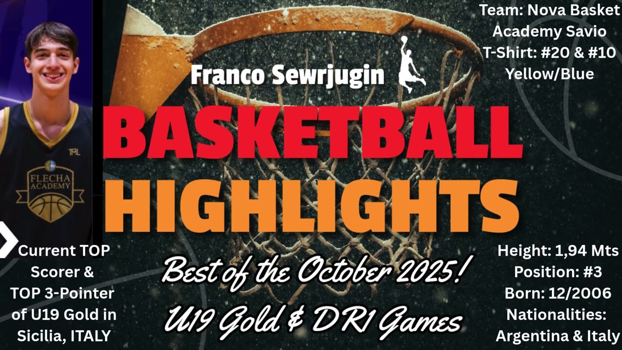 Best Basketball Plays Fran Sewrjugin in October 2025 | DR1 & U19 | Sicily, Italy