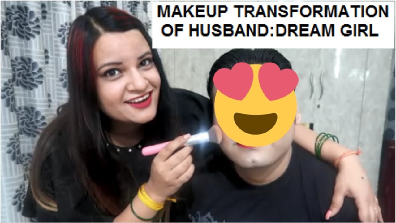 WIFE DOES HUSBAND MAKEUP/RAJA KO DEKHTE REH JAOGE/SURPRISING LOOK
