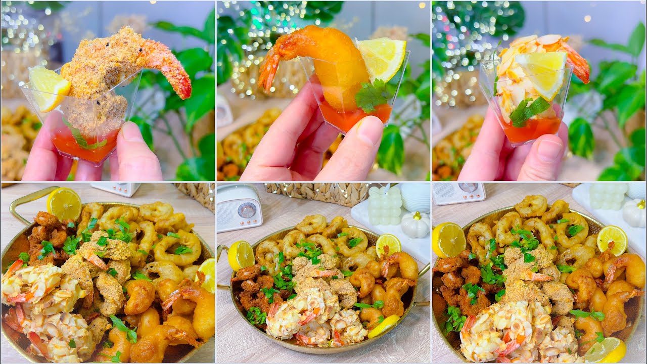 بيني كروفات و كالامار بنكهات و طرق مختلفة بدون قلي و بالقلي 🍤🍤🍤🍤