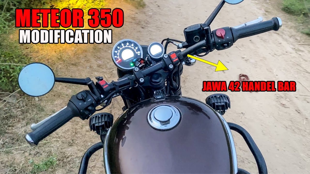 Handel Bar Modification In Meteor 350 | Straight Handel Bar Installed In Meteor 350