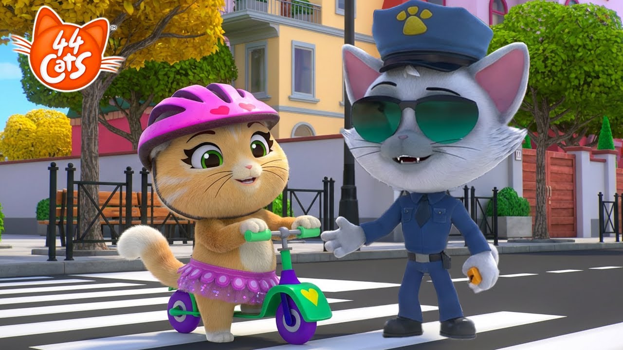 44 Cats | Uczmy się zasad ruchu drogowego z Kotem Policjantem! 👮‍♂️🚦