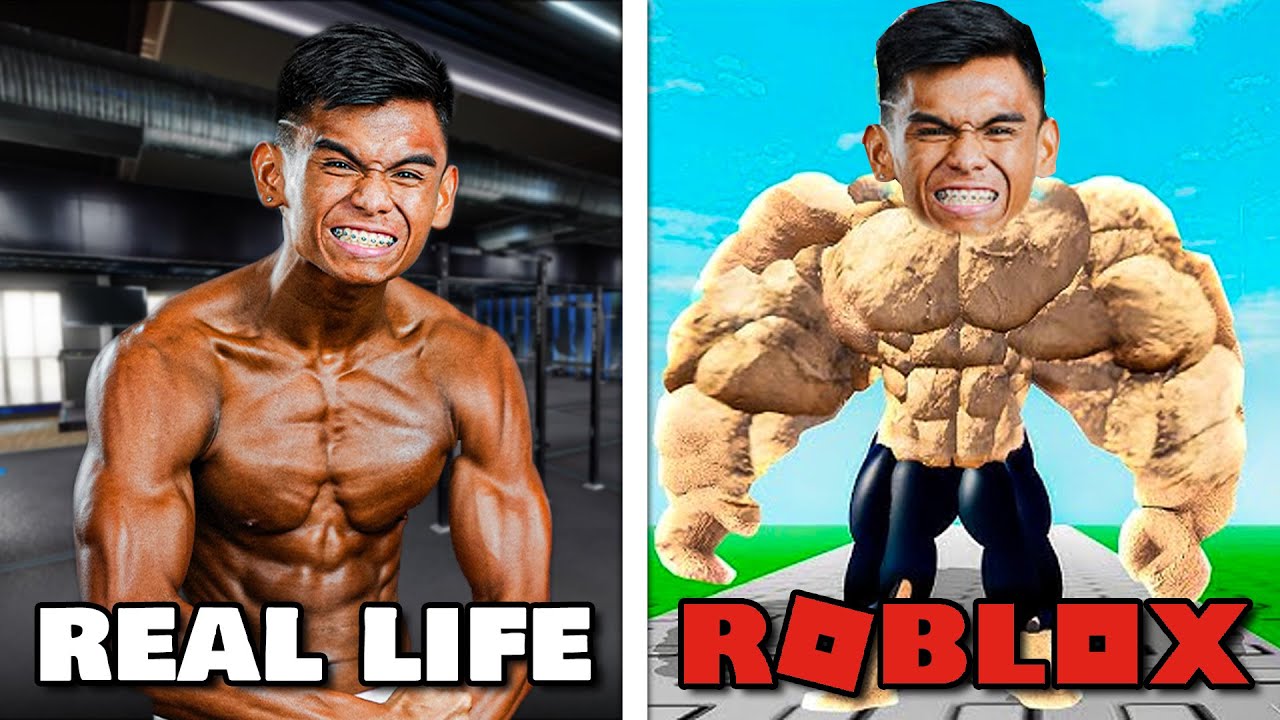 I Tried to Compete Bodybuilding in ROBLOX ( Real life vs Roblox)