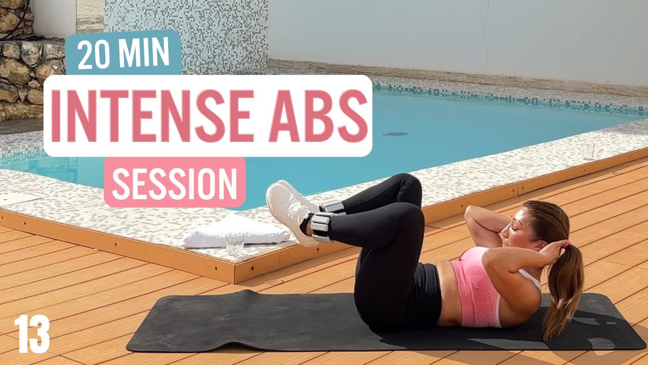 20-Minute Abs Workout With Ankle Weights - Quick Results At Home | Muscle Mummys