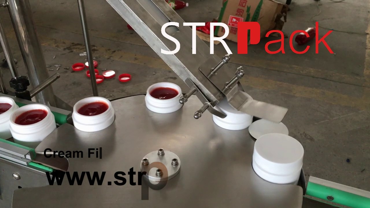 Fully Automatic 4 heads Cream jar Filling Line