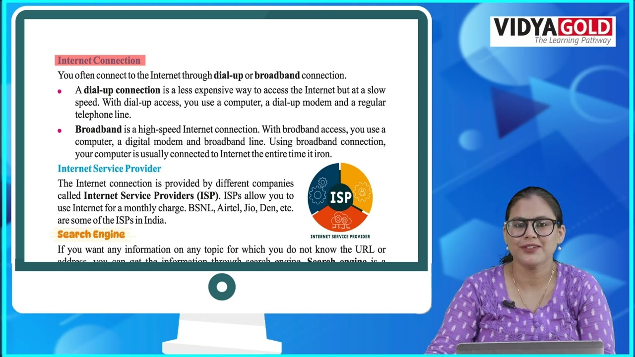 Ch 5 | Vidya Gold | Computer | Class 4 | Internet : Surfing and Security | For children