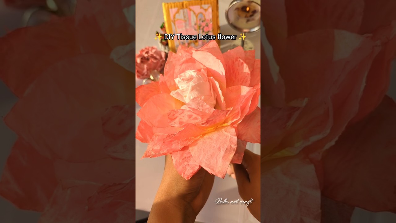 DIY easy and cute lotus flower ✨ | flower making tutorial #shorts #viral #art #craft