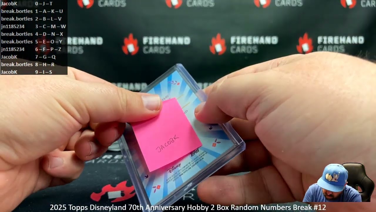 3/15/2026 2025 Topps Disneyland 70th Anniversary Hobby 2 Box Random Numbers Break #12