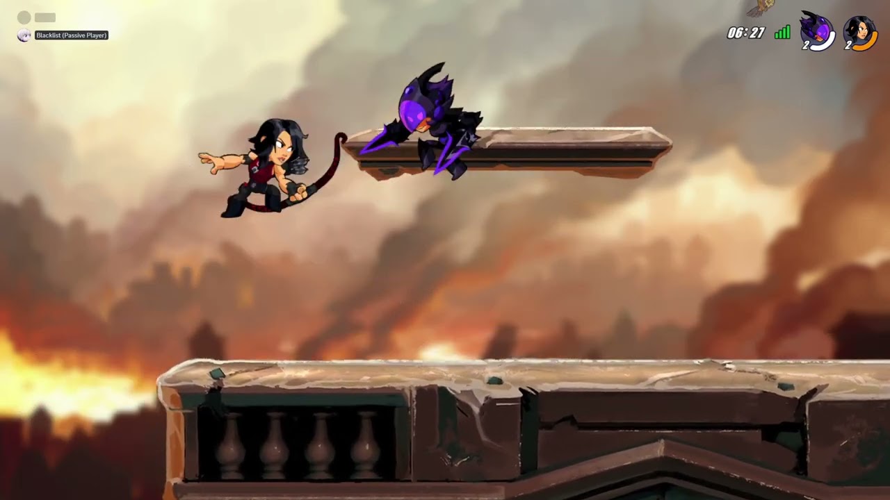 Barrix Sparring with Blacklist on Brawlhalla