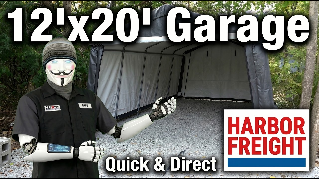 Сборный гаражный грузовик Harbor Freight 12x20, внедорожник 12x20 футов, портативный сарай CoverP...