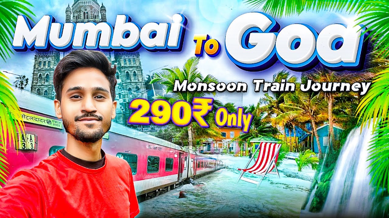 MUMBAI TO GOA Train Journey🏖️ | Konkan Kanya Superfast Express 20111 🚂 Thivim To Baga Beach 🏖️