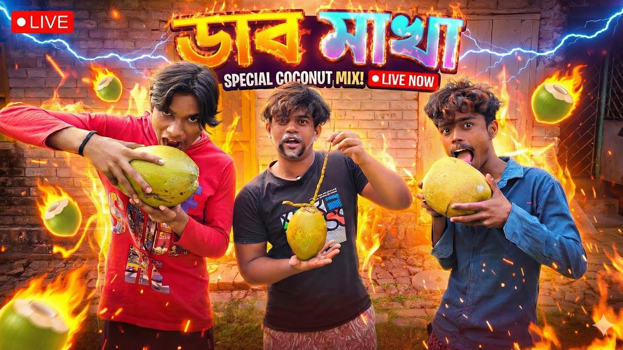 ডাব মাখা live 😃💐🌴🥥.