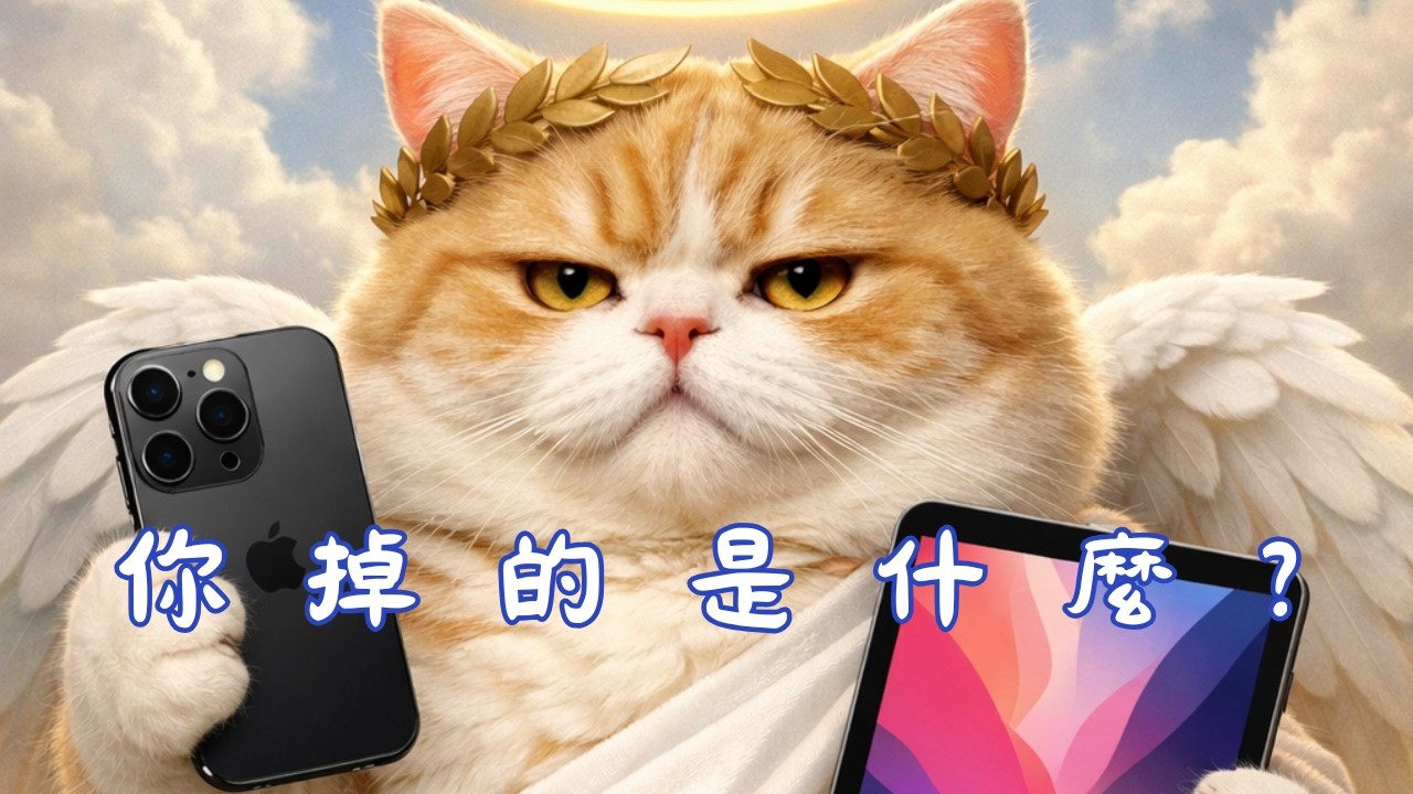 你掉的是iPhone還是iPad？貓咪版「金斧頭銀斧頭」🍎 結局超真實笑死！