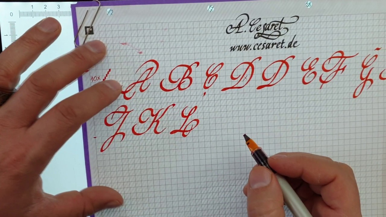 Kaligrafide Eğik Yazı Nasıl Yazılır? Pilot Parallel Pen ile Copperplate - Abdurrahman Cesaret