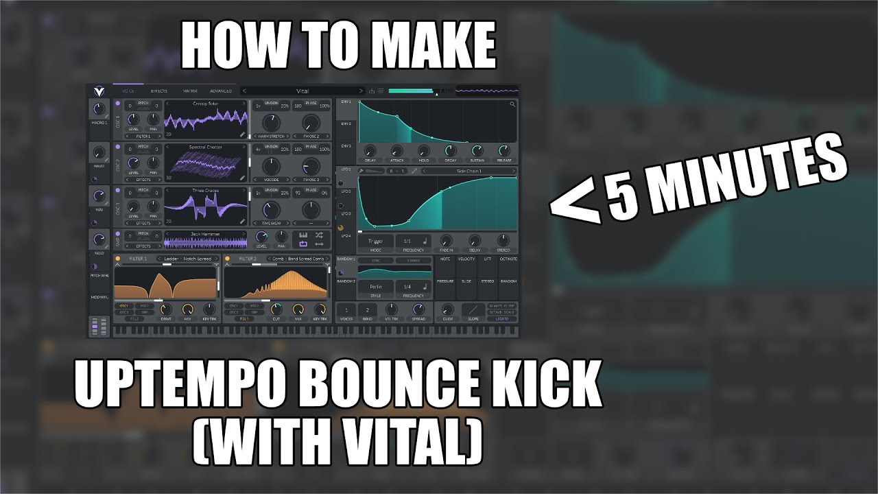 HOW TO MAKE UPTEMPO BOUNCE KICK IN GARAGEBAND WITH VITAL (IN LESS THAN 5 MINUTES)