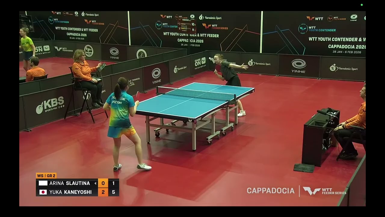 Арина Слаутина vs Yuka Kaneyoshi 兼吉優花 WTT FEEDER CAPPADOCIA 3 SET 