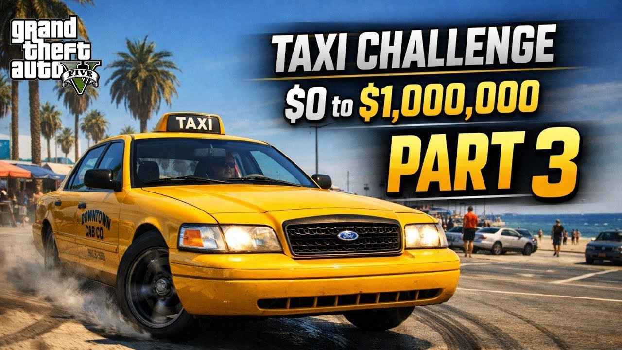 Taxi Driving Challenge - Part 3 | GTAV Offline