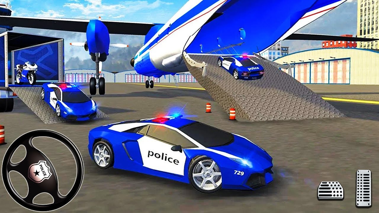 Police Plane Transporter - Transporting Cop Vehicles in Cargo Plane - Android Gameplay