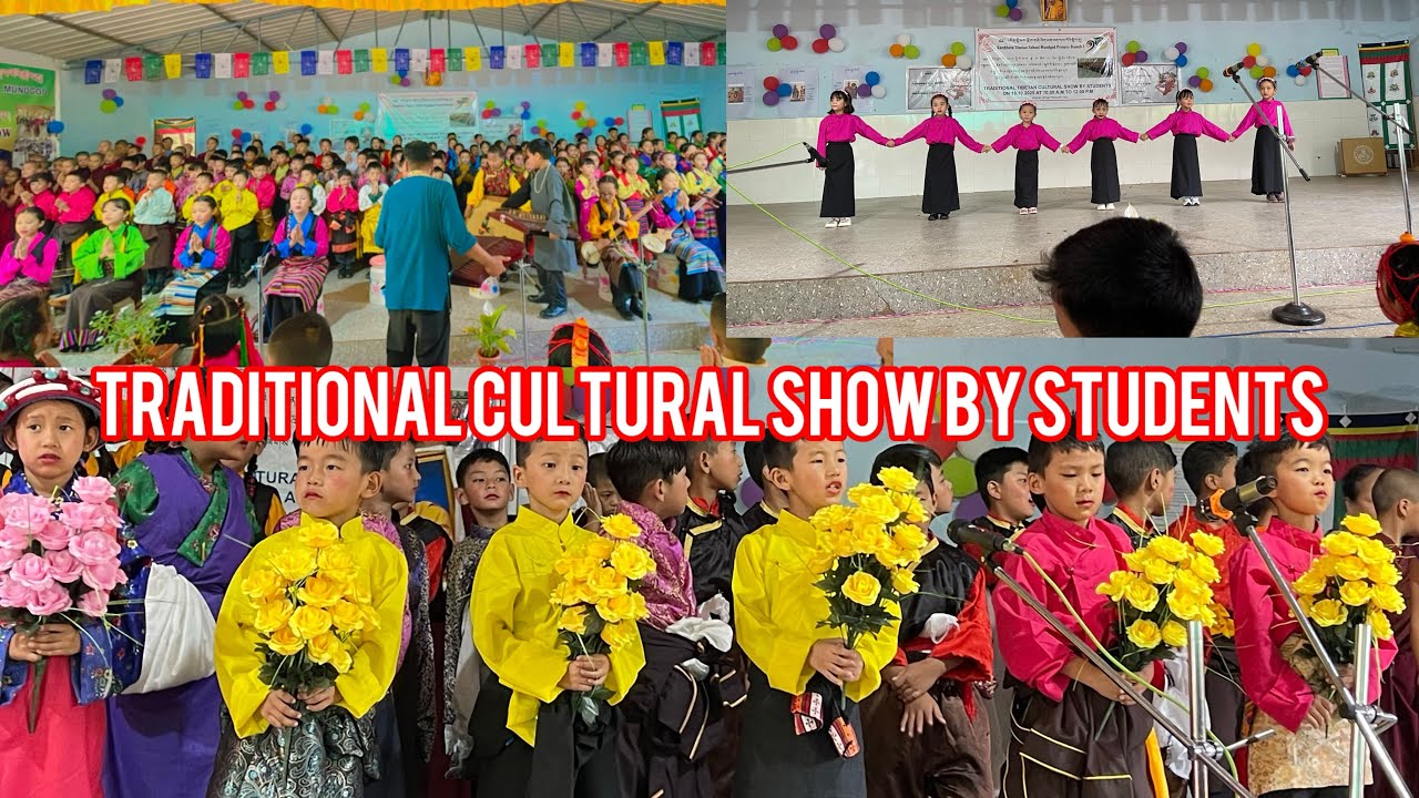 Traditional cultural show by students/Sambhota Tibetan school  Mundgod, Primary Branch-1