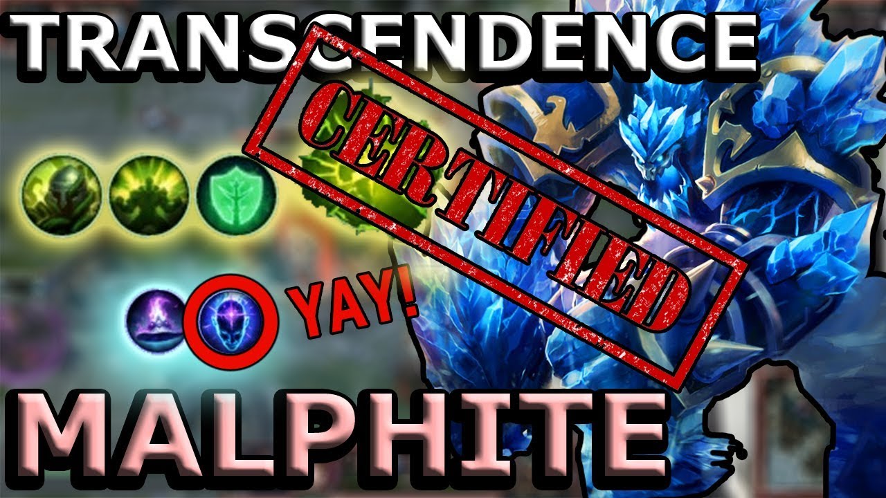 TRANSCENDENCE MALPHITE IS ACTUALLY BROKEN!!! NEW MALPHITE TOP GAMEPLAY - League of Legends