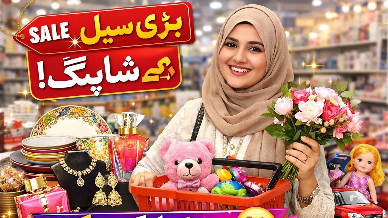“بڑی سیل میں شاپنگ کا فل ٹور | گھر کا سامان، ٹوائز، جیولری، ڈیکور، سب کچھ!”