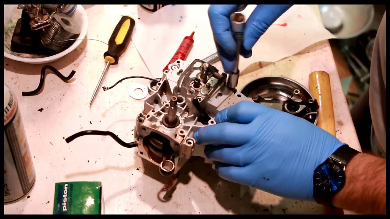Stihl ms200t dismantling and rebuild part 4 - starting the assembly