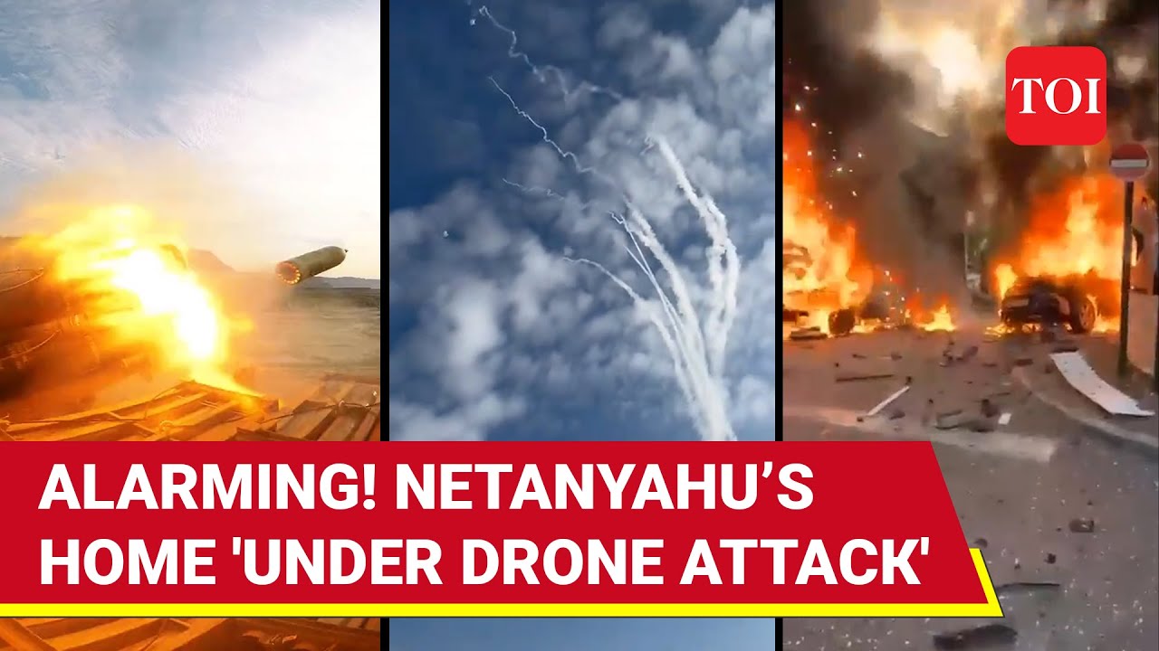Hezbollah Targets Netanyahu's House Amid Hellfire Across Israel | Thousands Run To Bunkers