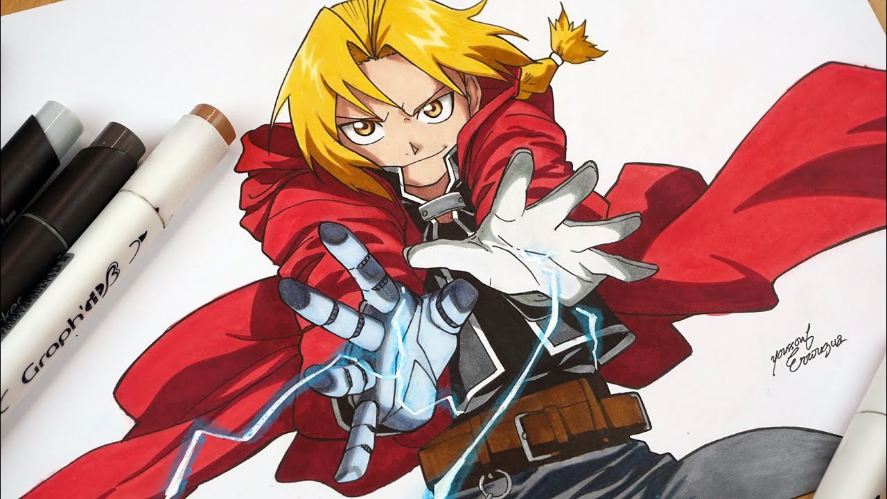 Drawing Edward Elric From Full Metal Alchemist