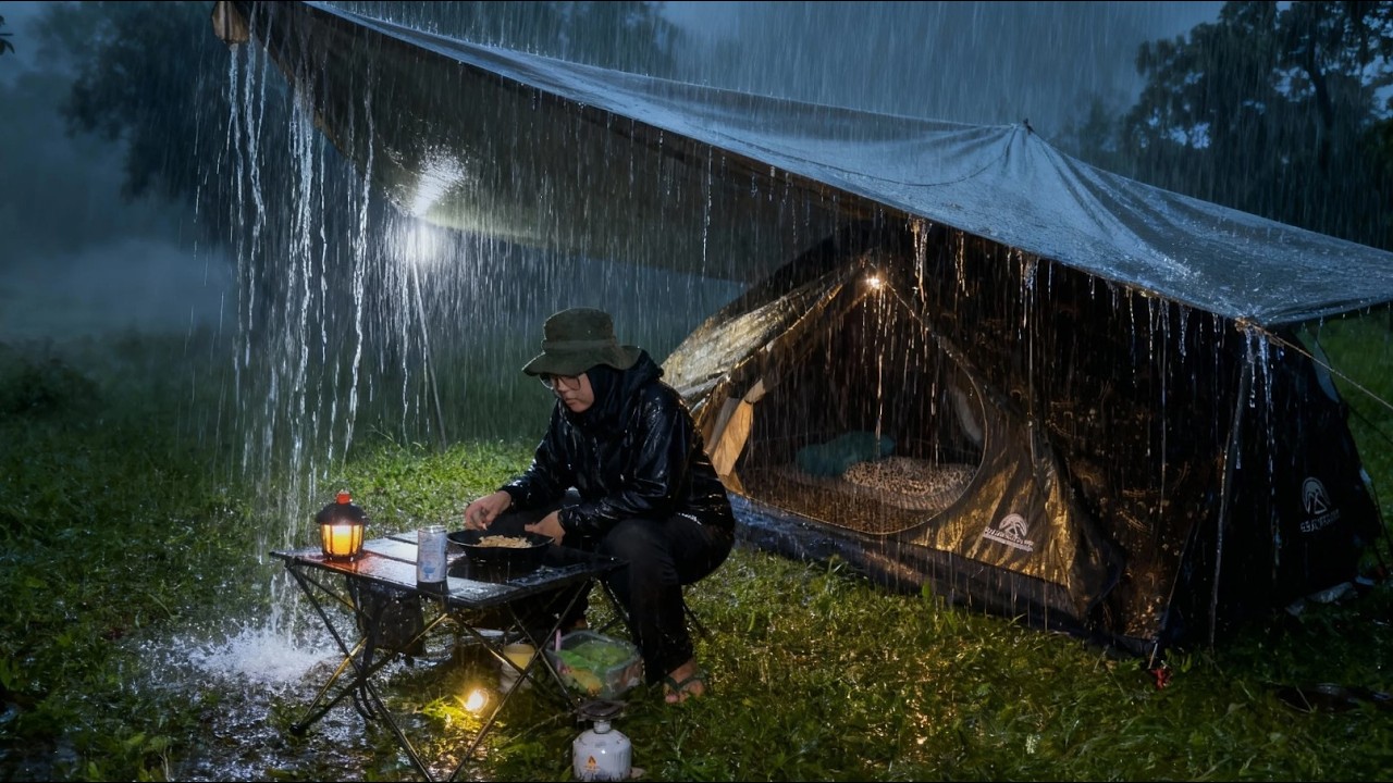 САМАЯ БЕЗУМНАЯ БУРЯ, КОТОРУЮ Я КОГДА-ЛИБО ВСТРЕЧАЛА ‼️ Кемпинг под проливным дождем, ветром и грозой