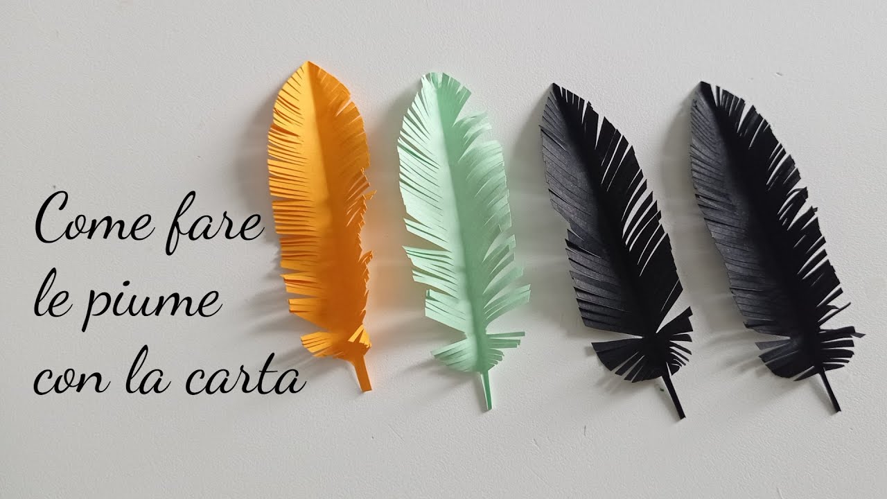 Come fare le piume con la carta - Stefi64