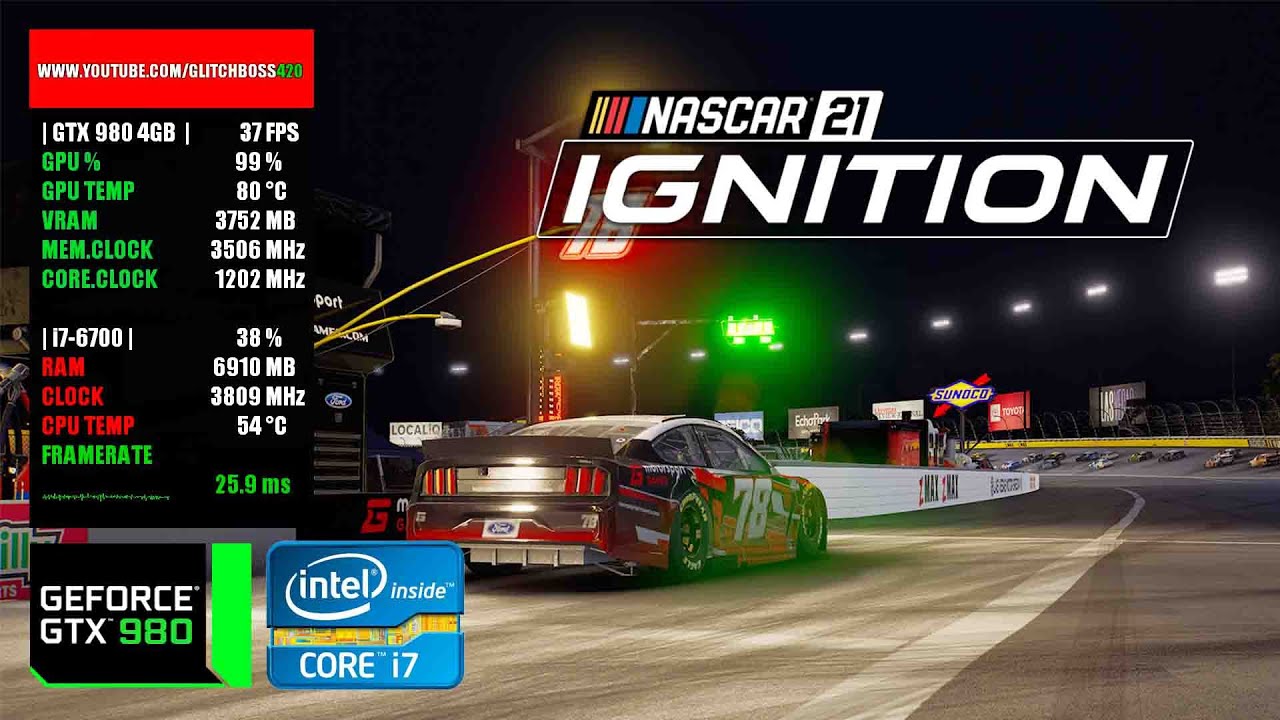 NASCAR 21: Ignition | GTX 980 4GB + i7-6700 + 16GB RAM