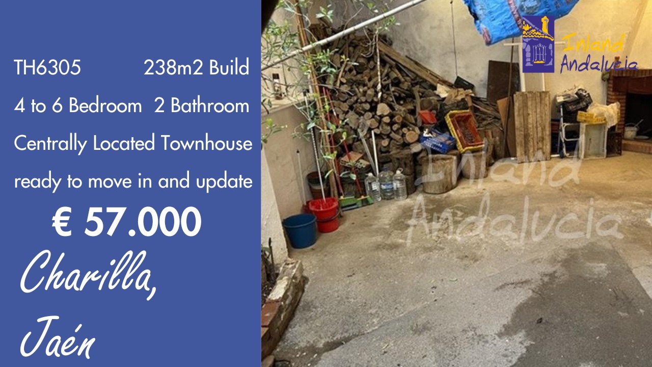 57K, 238m2 Build, 4 to 6 Bed 2 Bath Central Town Property for sale in Spain inland Andalucia TH6305