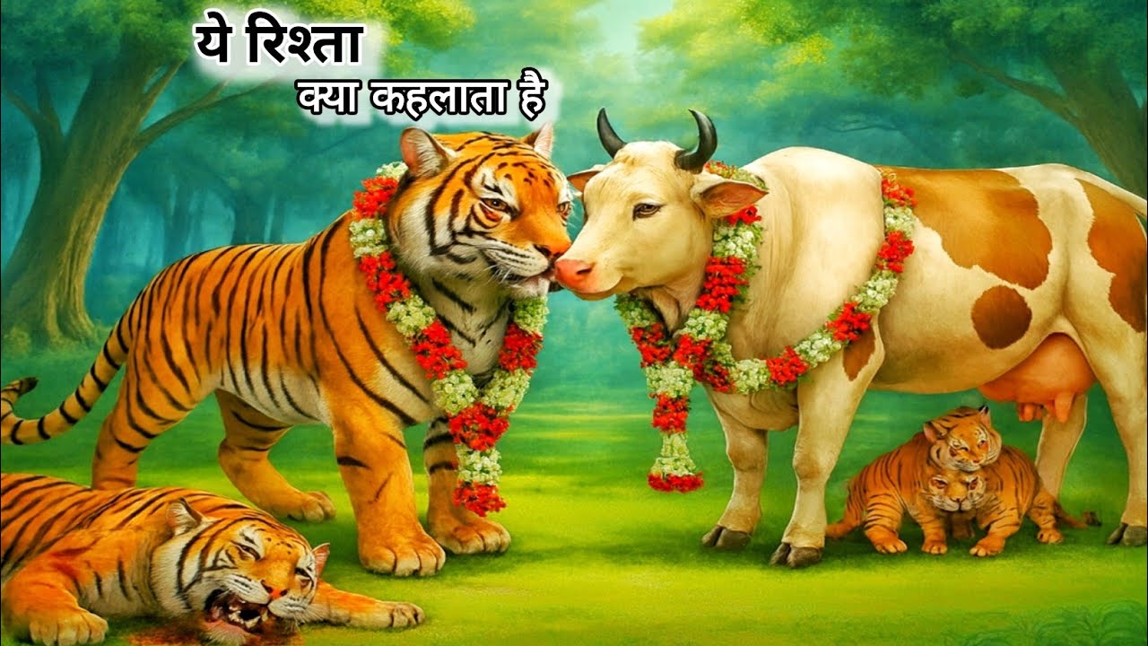 शेर ने गाय से की शादी! 😂 जंगल में हंगामा | Animal Cartoon Story Hindi | Moral Story in Hindi 