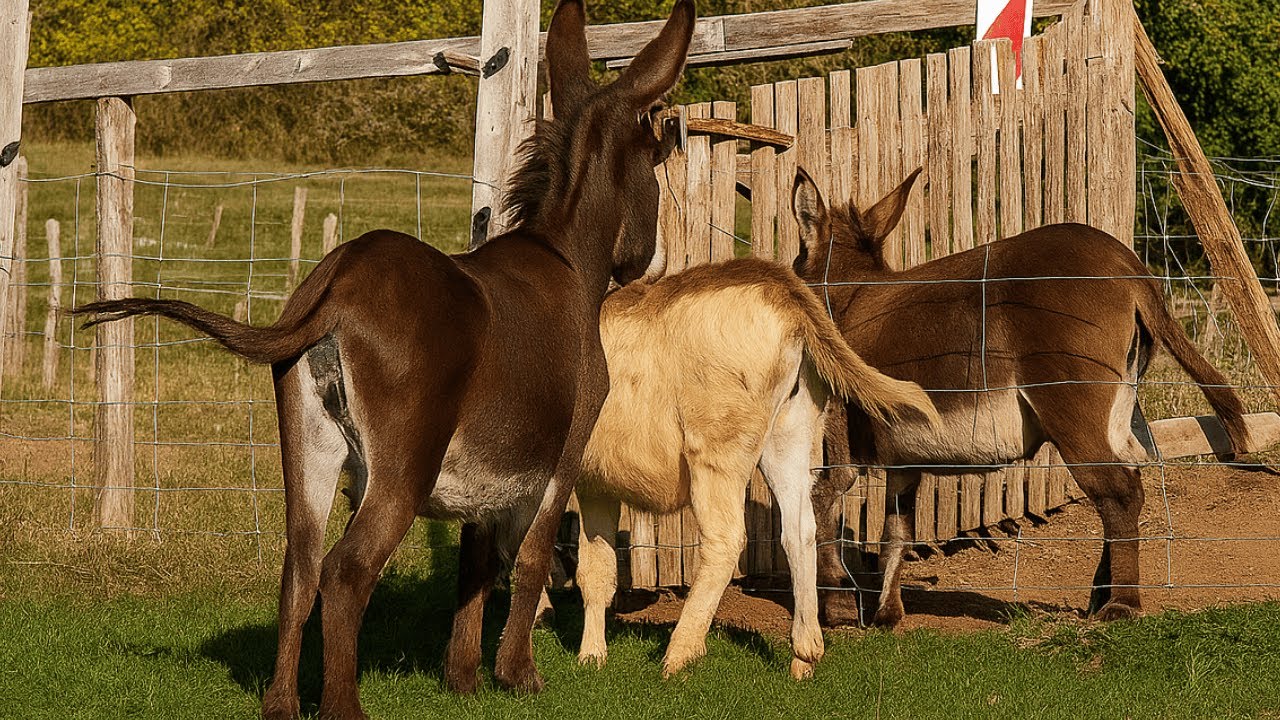 Donkeys Meet for the First Time – Heartwarming & Hilarious Moment!