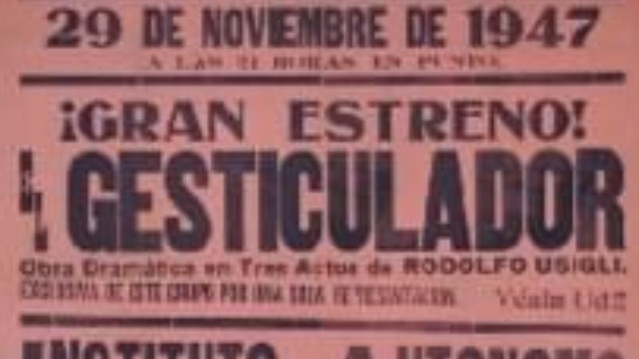 37a Sesión Virtual de Análisis Dramático: EL GESTICULADOR