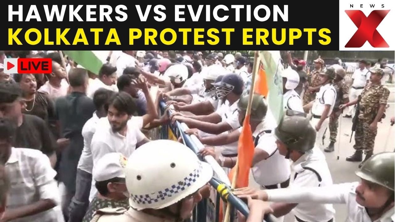 West Bengal Protest LIVE: Congress Protests Hawkers' Eviction In Kolkata | Massive Demonstration