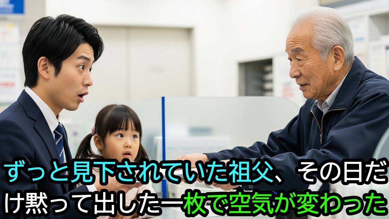 ずっと見下されていた祖父、その日だけ黙って出した一枚で空気が変わった