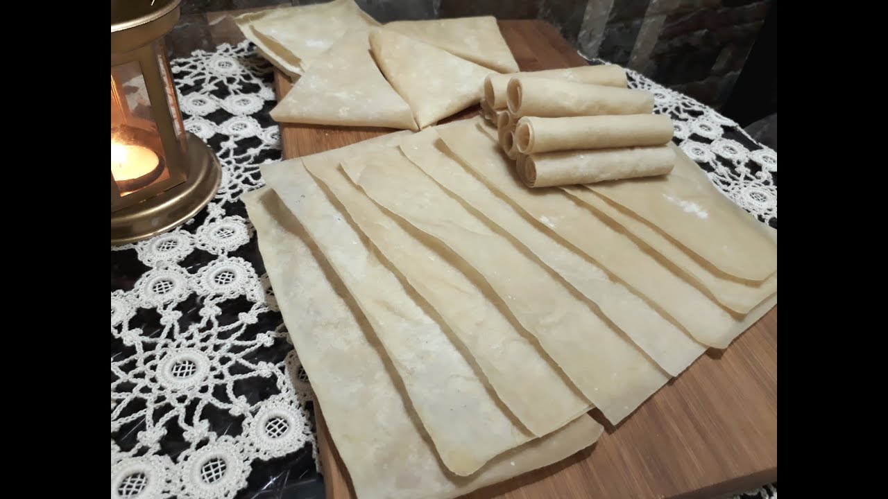 رقائق سمبوسة هندية سبرينغ رول ب3 مكونات بطريقتين نشا وبطحين How to make Samosa sheets
