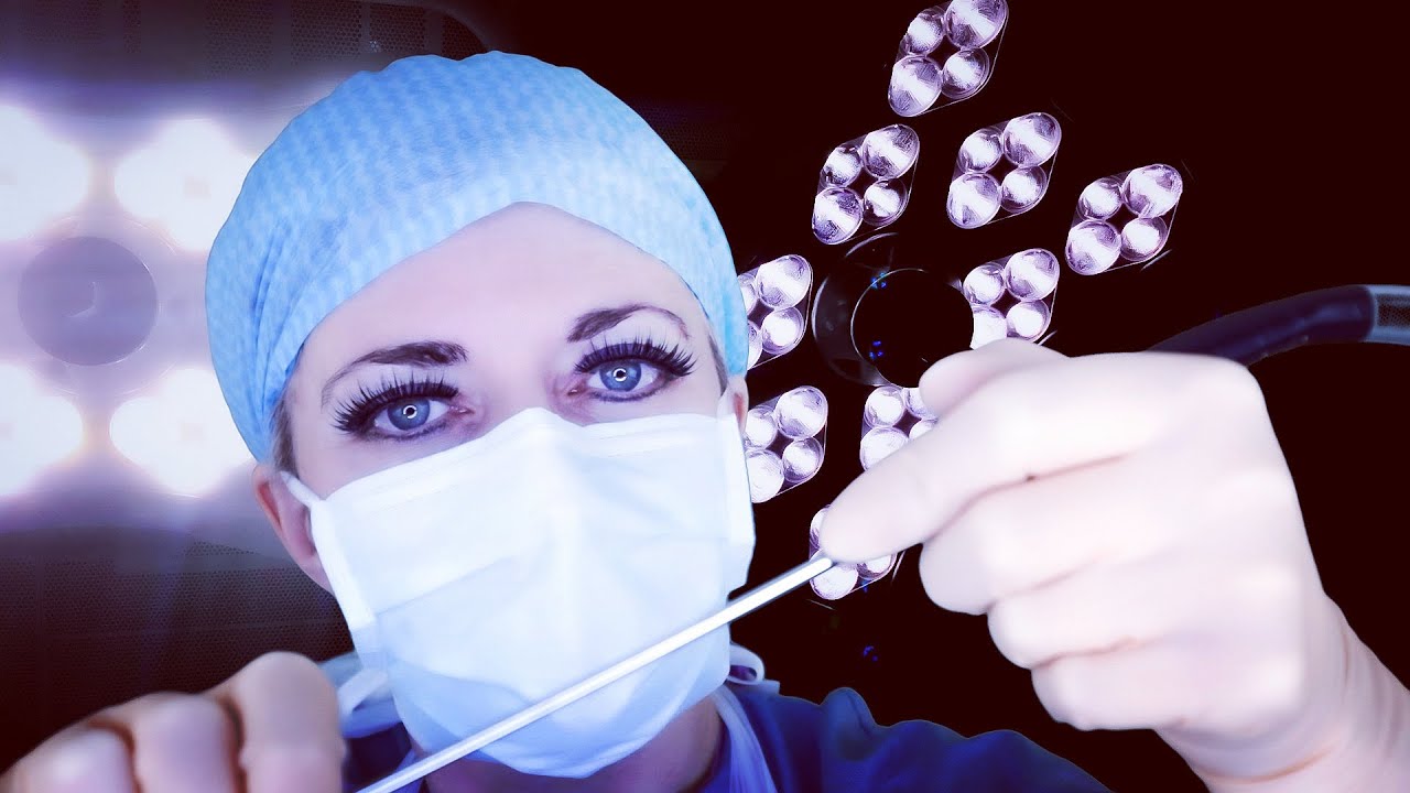 ASMR Cosmetic Surgery - Neck & Chin Liposuction (Latex Gloves, Apron, Suction, Anaesthesia)