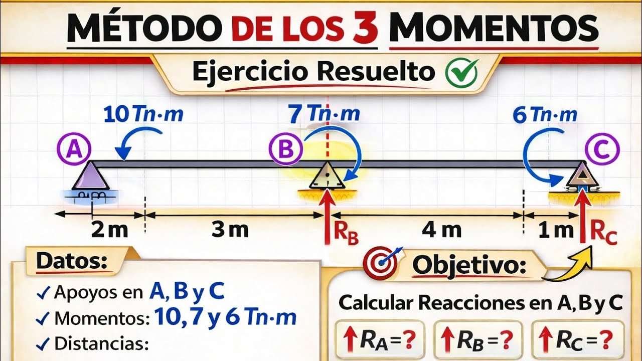 MOMENTO EN EL NUDO RÍGIDO!!!!!!!!! - ¿QUÉ HAGO? - MÉTODO DE LOS 3 MOMENTOS 