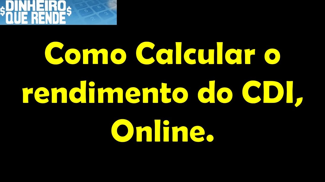 Como calcular o CDI online