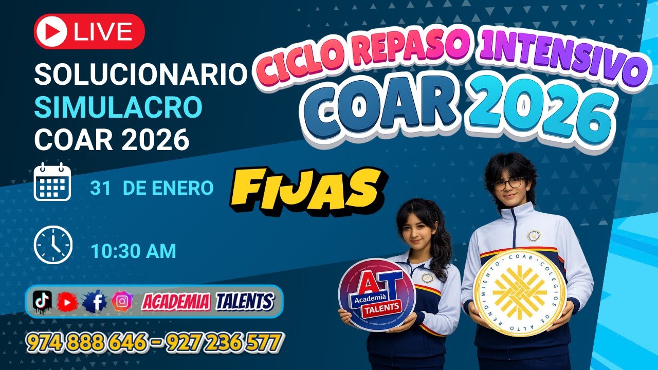 📢🔴 EN VIVO | SOLUCIONARIO EXAMEN SIMULACRO NACIONAL COAR 2026 🔴📢