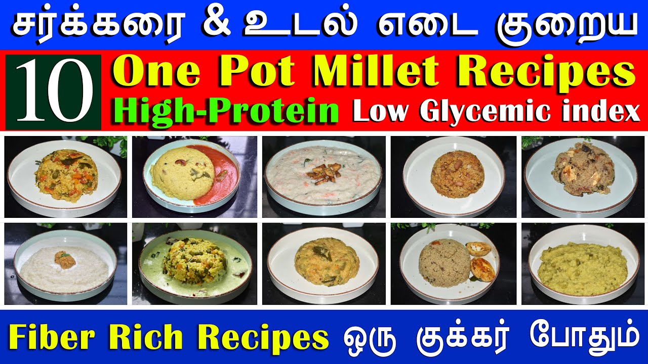 💪🔥10 Arisi illatha High protein One Pot Millet Recipes | Diabetic-Friendly |HIGH Fiber | No Rice