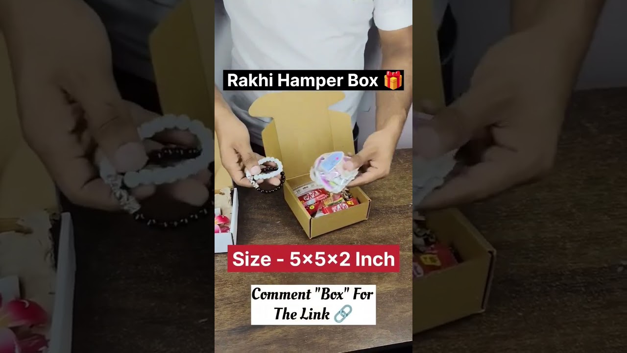Rakhi Hamper Box is HERE! | White & Brown 5x5x2 Inch Gift Box |Limited Stock for Raksha Bandhan 2025