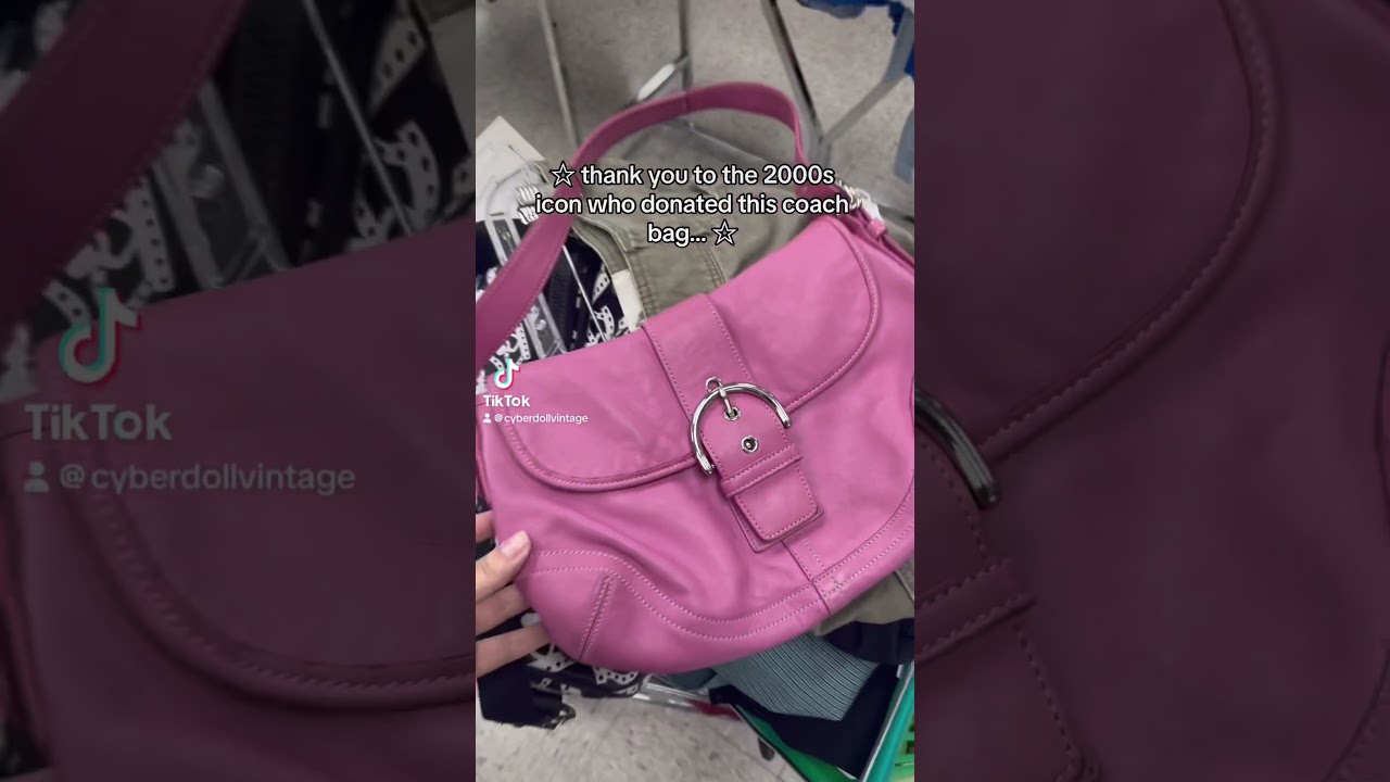 COACH SOHO BAG AT THE THRIFT 😍💗 #coach #y2k #fashion #trendy #2000s #newvideo #pink