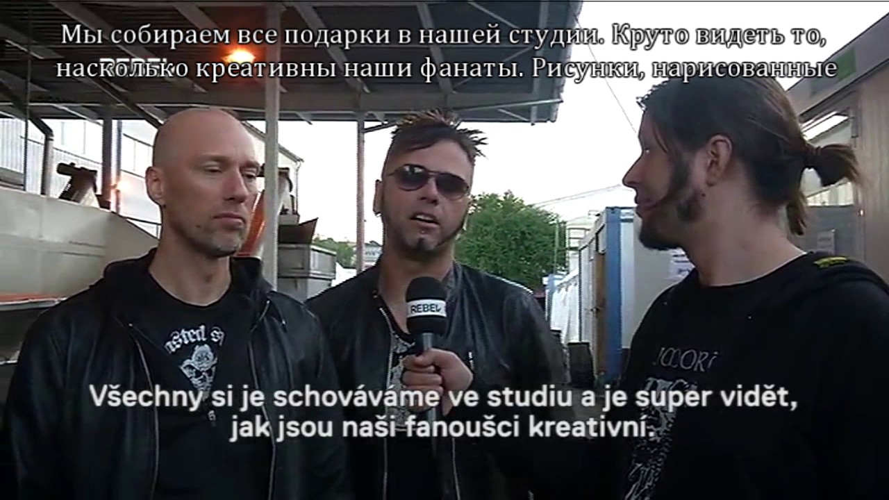 EN (RU Subs) 2016-07-17 TV REBEL, Masters of Rock, Vizovice, CZ, Interview with Oomph!
