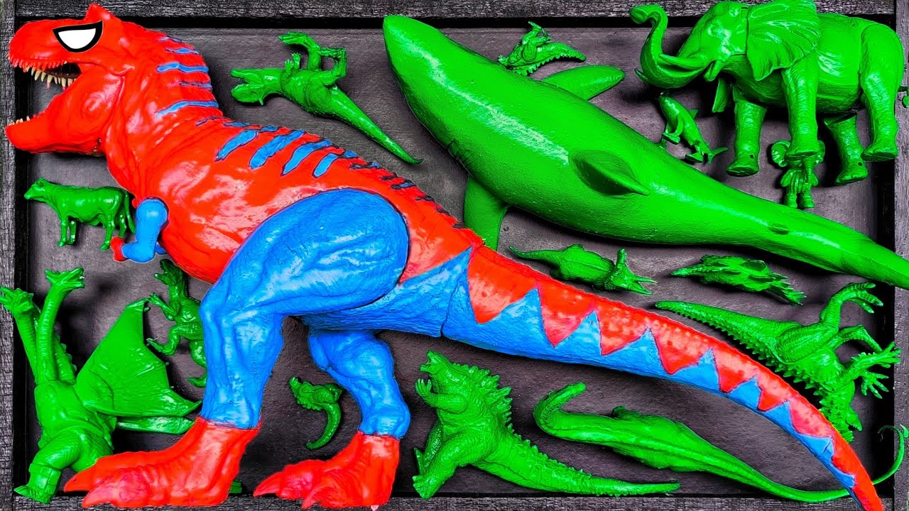 Dinosaurus Jurassic World Dominion: T-rex, Brachiosaurus, Catnap, King Kong, Godzilla, Skibidi
