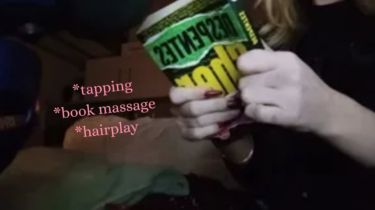 first asmr video 💌 tapping/book massage/hairplay...✨ no talking :)
