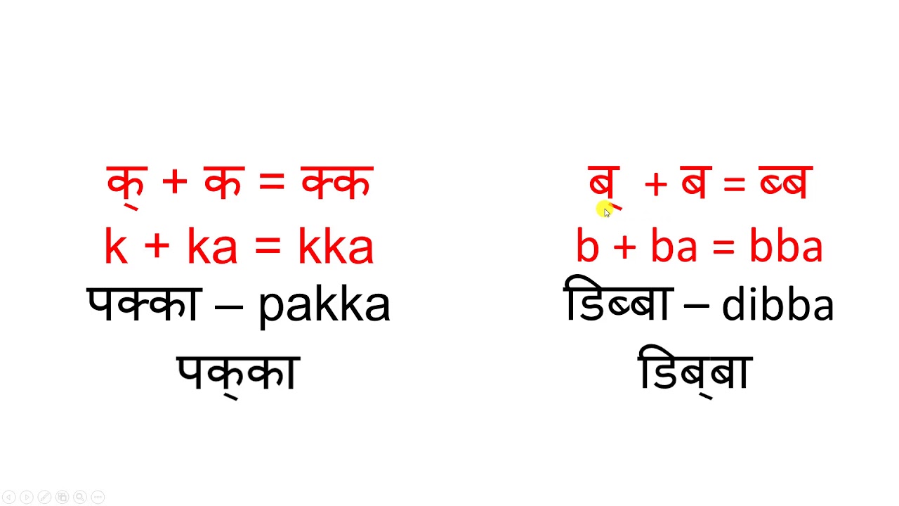 Introduction to Hindi Alphabets - Lesson 45 - Double consonants