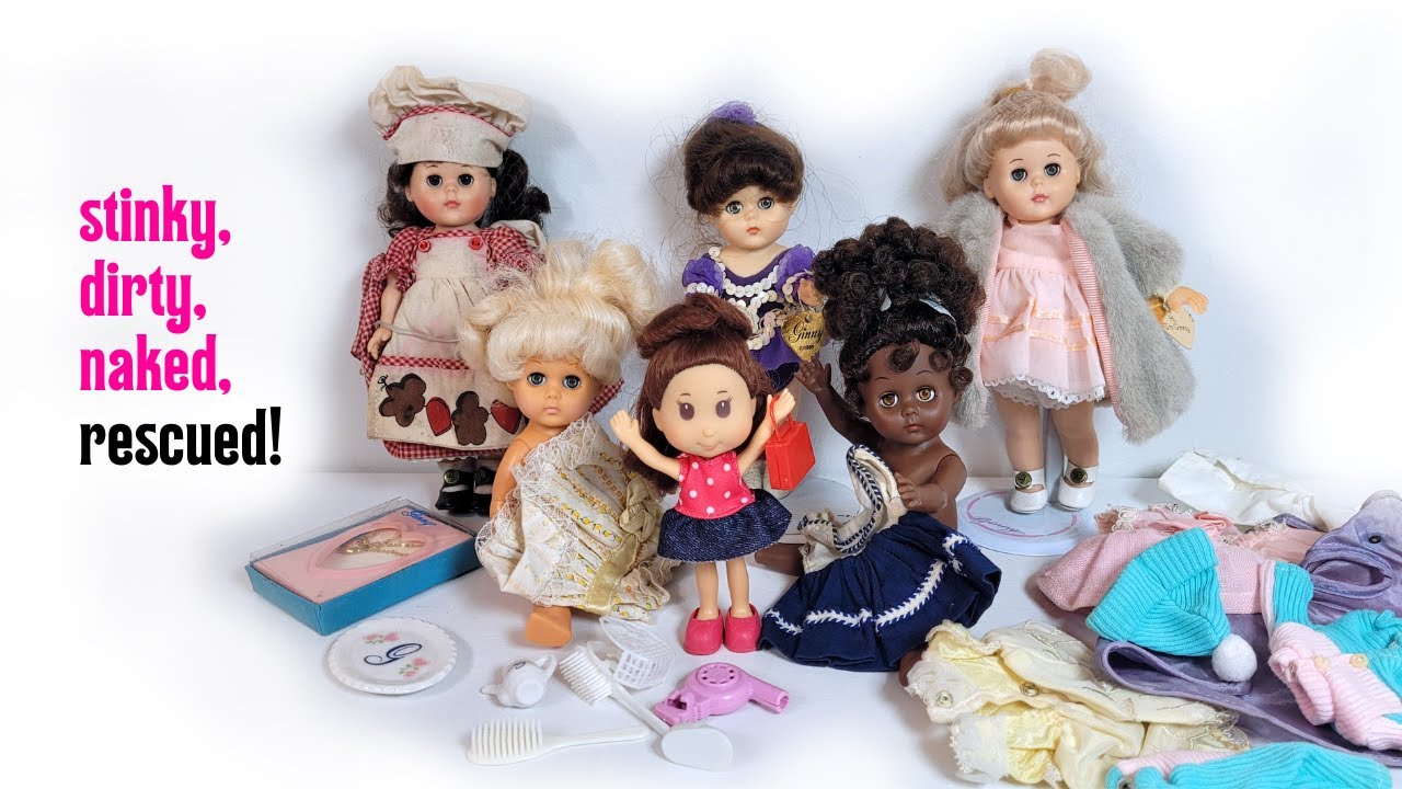 Stinky, Dirty, Naked, ADORABLE Ginny Dolls get Rescue Makeovers!